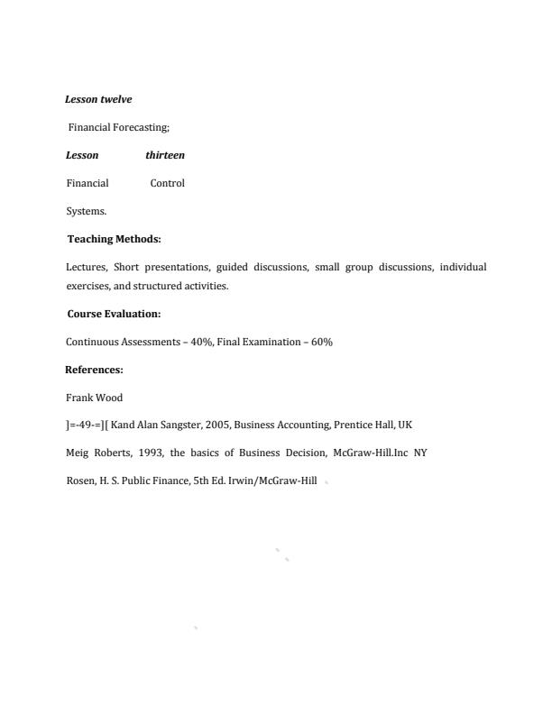 Page 3 – Financial Management for non-financial managers notes – Kenyaplex