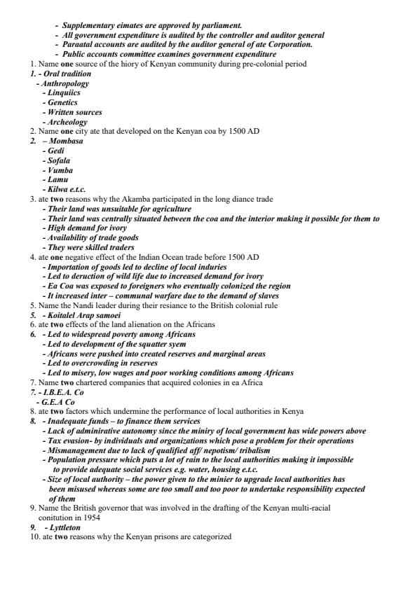 Page 4 – KCSE History Revision Booklet – Kenyaplex