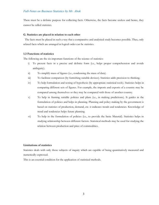 Page 3 – DCM 214: Business Statistics notes – Kenyaplex