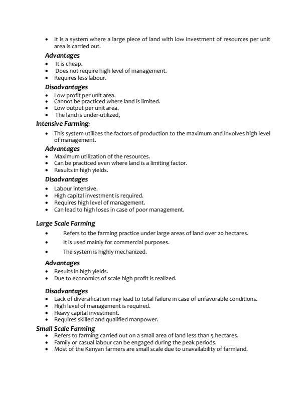Page 3 – Agriculture Form 1 Notes - All topics combined – Kenyaplex