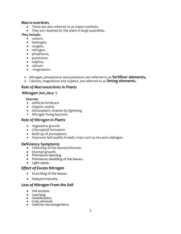 Page 2 – Agriculture Form 2 Notes – Kenyaplex