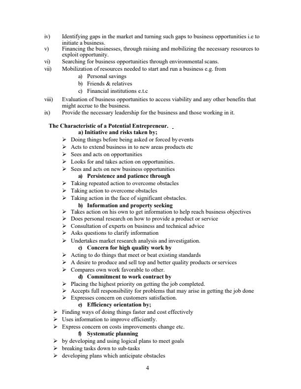 Page 3 – BUCU 004 Introduction to Entrepreneurship Notes – Kenyaplex