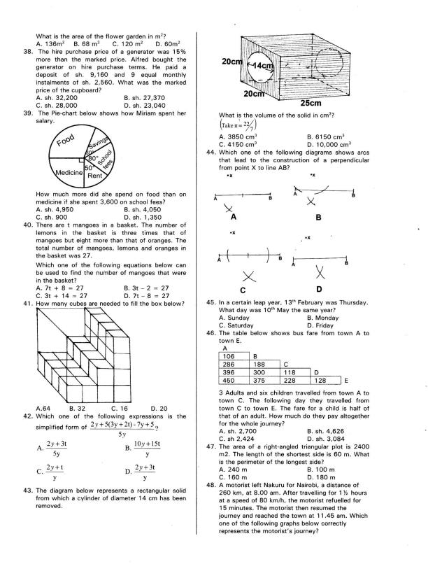 Page 3 – KCPE 2020 Model Revision Exam Papers With Answers – Kenyaplex