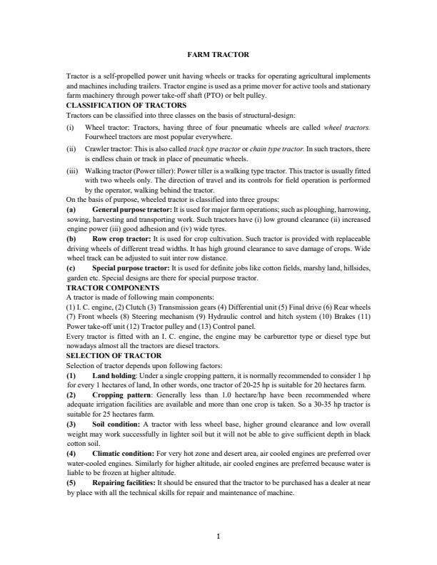 Page 1 – Farm tractor notes  – Kenyaplex