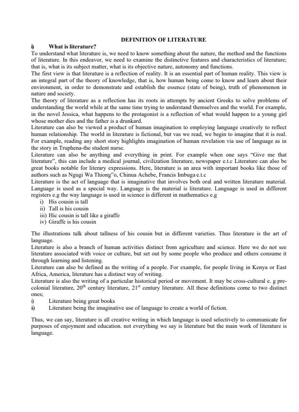 Page 3 –  BET 3202: Subject Methods in Literature Notes – Kenyaplex