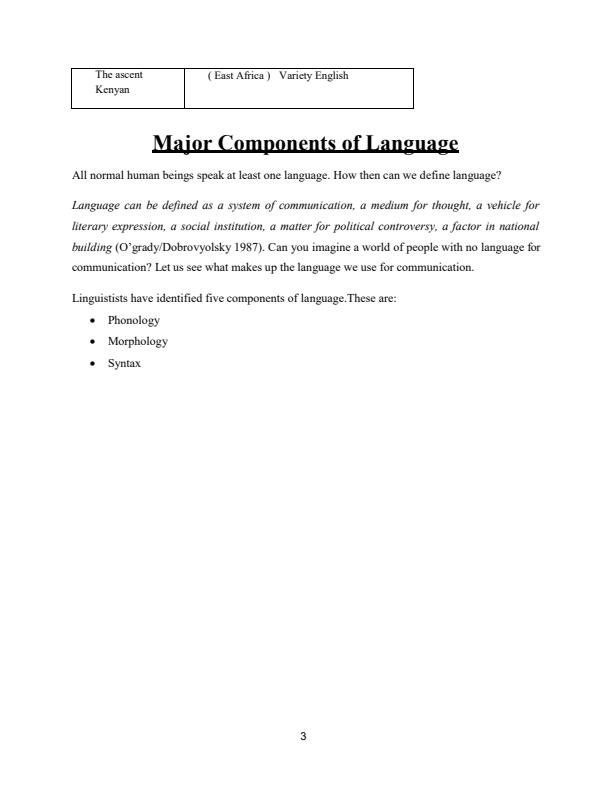Page 2 – BLA 4209 Varieties of English Notes – Kenyaplex