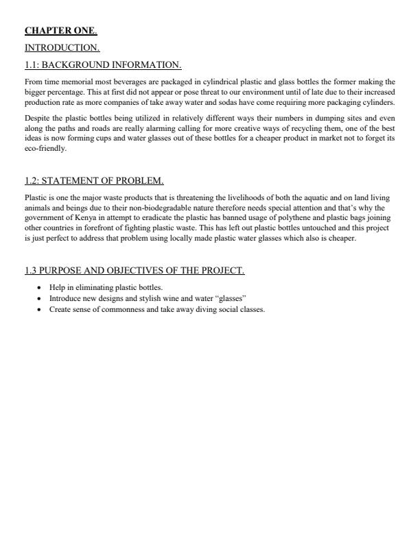 Page 1 – Plastic Management Project: How to make plastic cups from plastic bottles – Kenyaplex