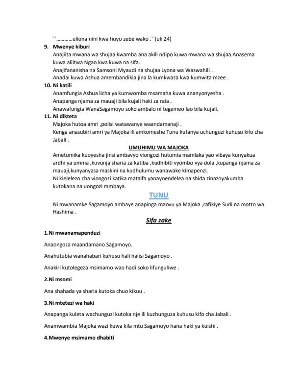 Page 2 – Wahusika na tamathali za usemi katika tamthilia ya Kigogo – Kenyaplex