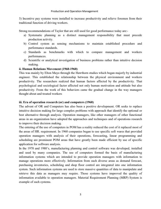 Page 3 – DCB 200: Production and Operational Management Notes – Kenyaplex