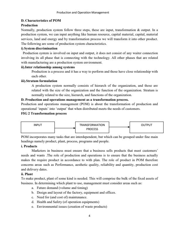 Page 4 – DCB 200: Production and Operational Management Notes – Kenyaplex