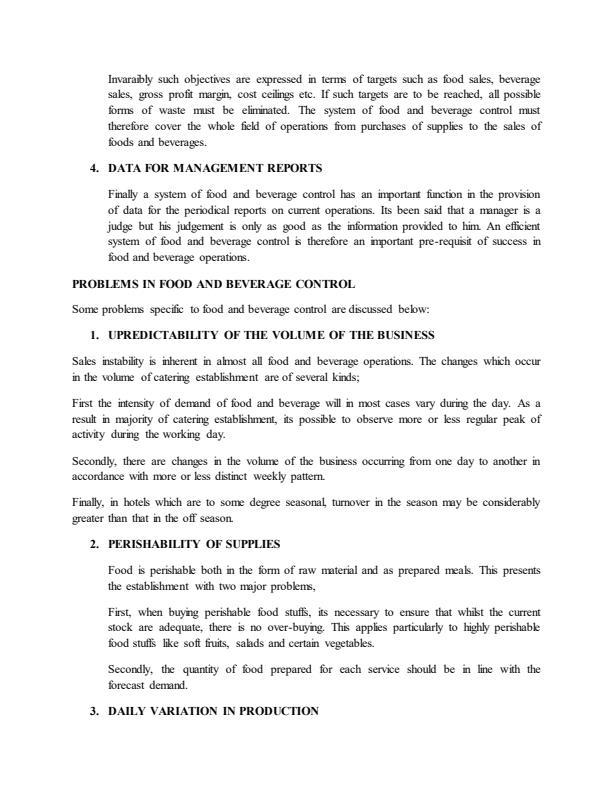 Page 3 – Food and Beverage Control Notes – Kenyaplex