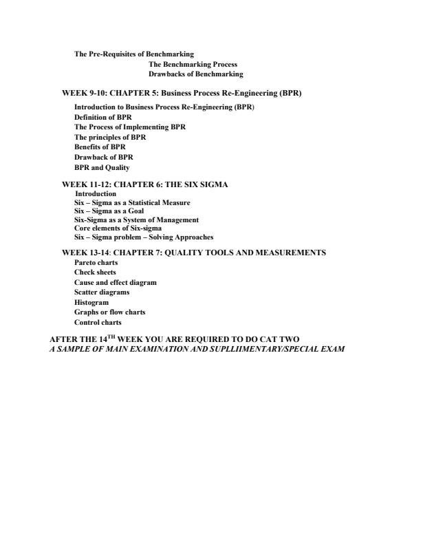 Page 2 – BBM4214 Total Quality Management 4th year notes – Kenyaplex