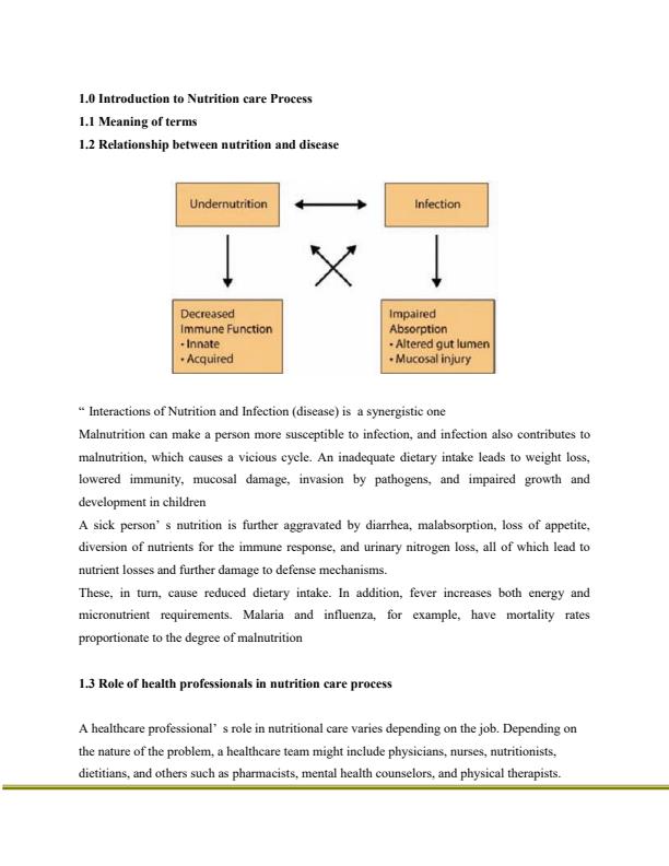 Introduction to Nutrition Care Process Notes 8131