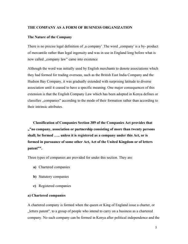 Page 1 – BBM 4101 Company Law Notes – Kenyaplex