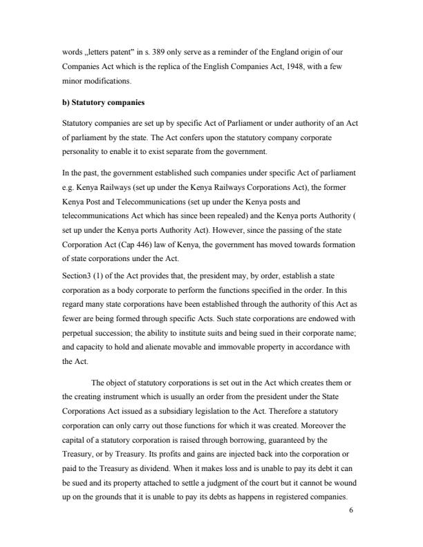 Page 2 – BBM 4101 Company Law Notes – Kenyaplex