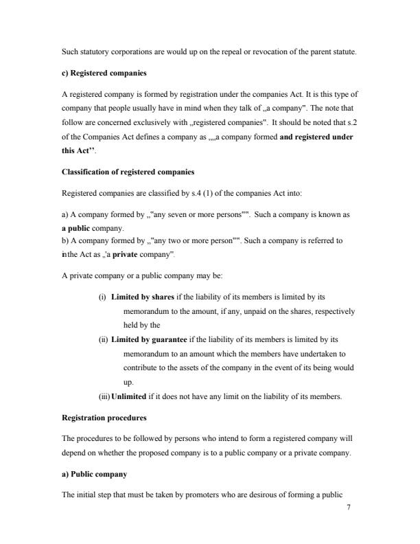 Page 3 – BBM 4101 Company Law Notes – Kenyaplex