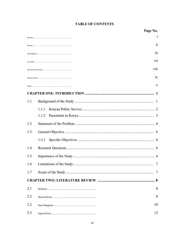 Page 1 – Sample Research Project: Challenges facing project implementation in selected public sector organizations in Kenya – Kenyaplex