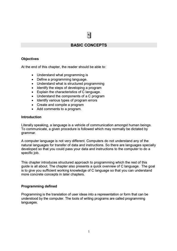 Page 1 – ICS 2175 AND SMA 2175: Introduction to C Programming – Kenyaplex