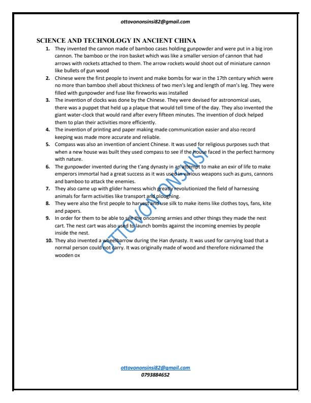 Page 1 – HIST 213/280: History of Science and Technology Notes – Kenyaplex