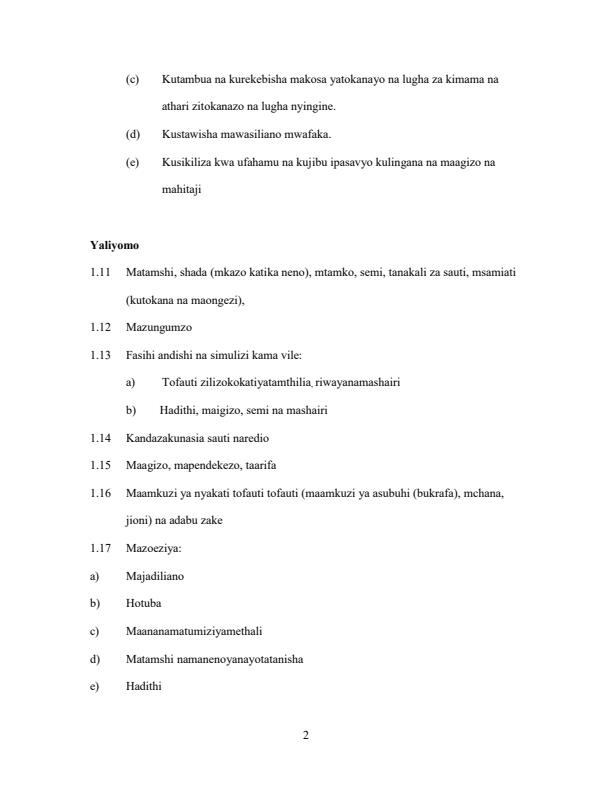 Page 2 – Kiswahili Revision Questions With Answers – Kenyaplex