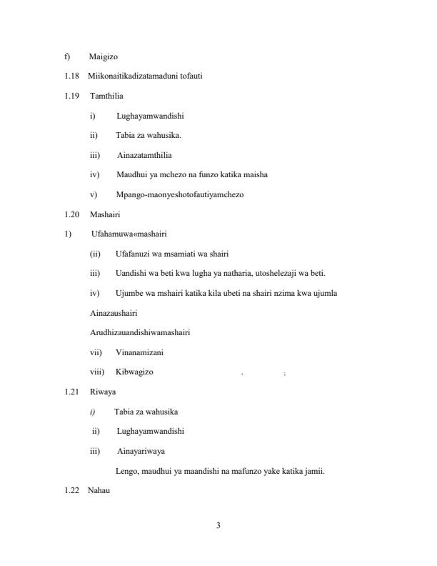 Page 3 – Kiswahili Revision Questions With Answers – Kenyaplex