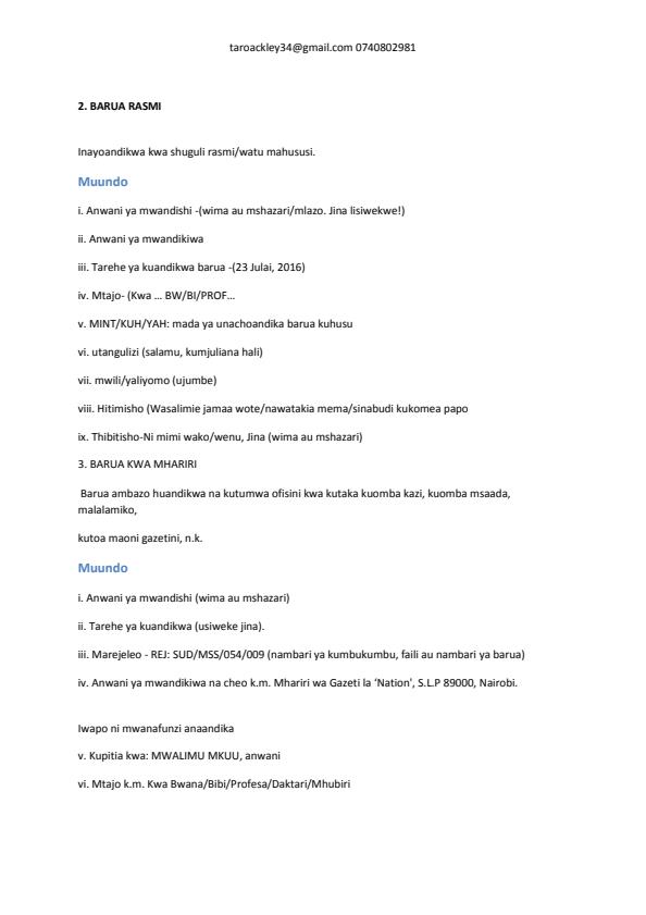 Page 2 – Kiswahili Insha: Aina Mbalimbali Za Insha – Kenyaplex