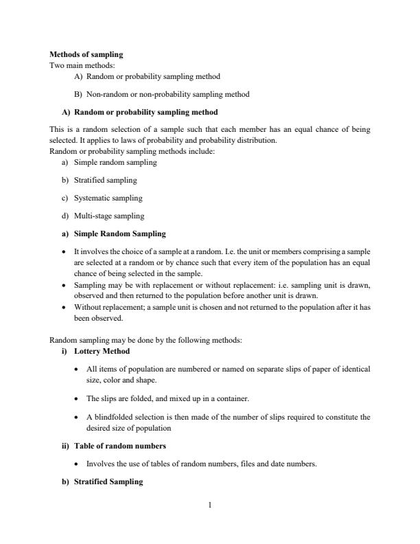 Page 1 – Introduction to Business Statistics Notes – Kenyaplex