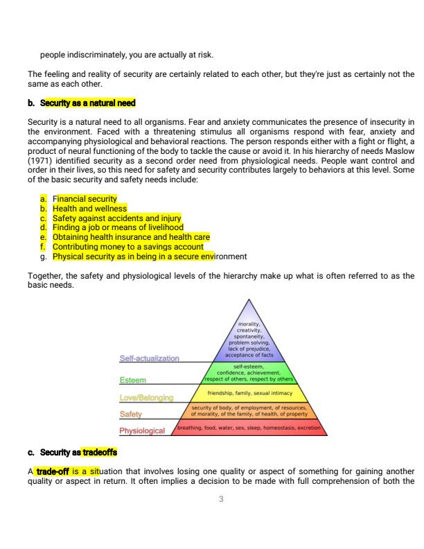 Page 3 – APS 318: Security Psychology and Strategic Studies Notes – Kenyaplex