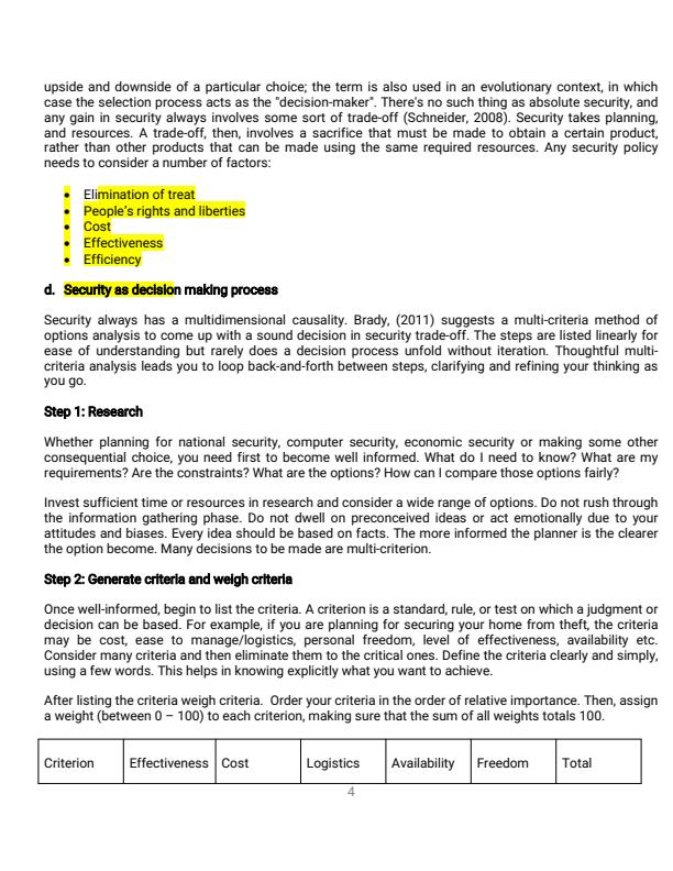 Page 4 – APS 318: Security Psychology and Strategic Studies Notes – Kenyaplex