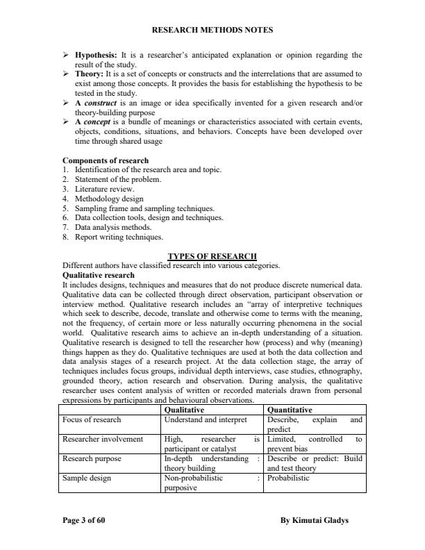 Page 3 – BSU 305: Research Methods Notes – Kenyaplex