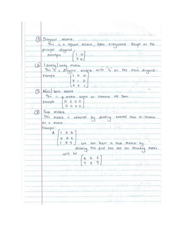 Page 2 – Matrices Notes  – Kenyaplex