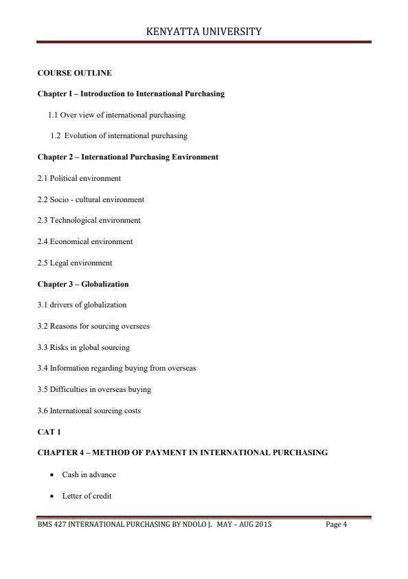 Page 2 – BMS 427: International Purchasing Notes – Kenyaplex