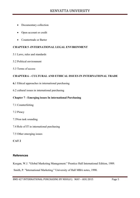 Page 3 – BMS 427: International Purchasing Notes – Kenyaplex
