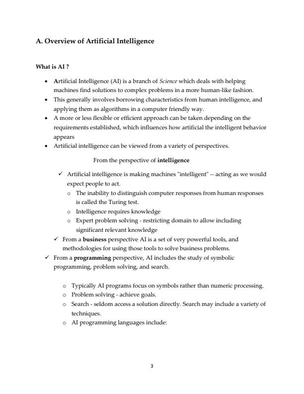 Page 3 – Diploma in Information Communication Notes: Artificial Intelligence Notes – Kenyaplex