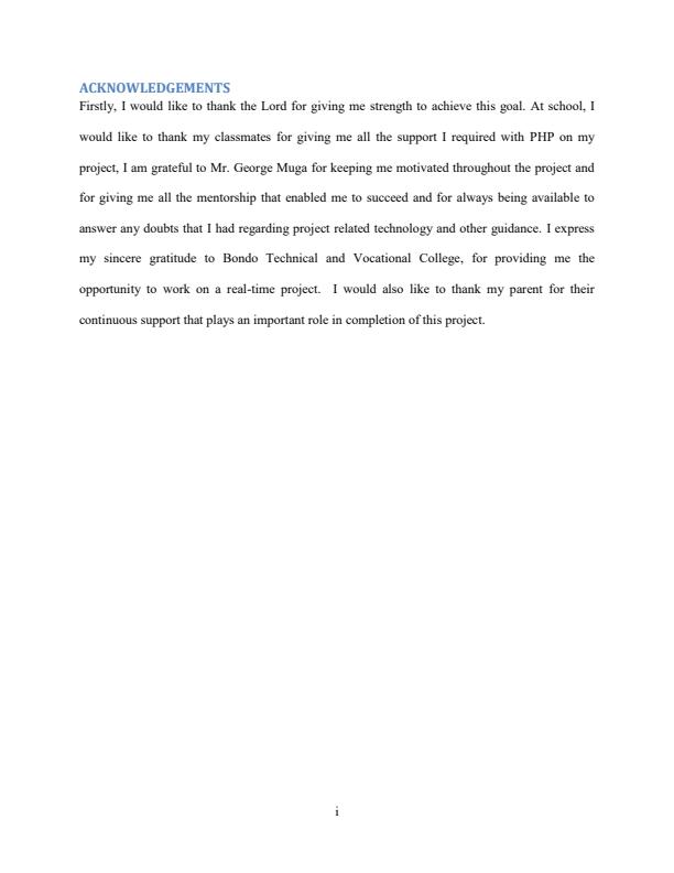 Page 2 – Student Timetable Management System Documentation – Kenyaplex