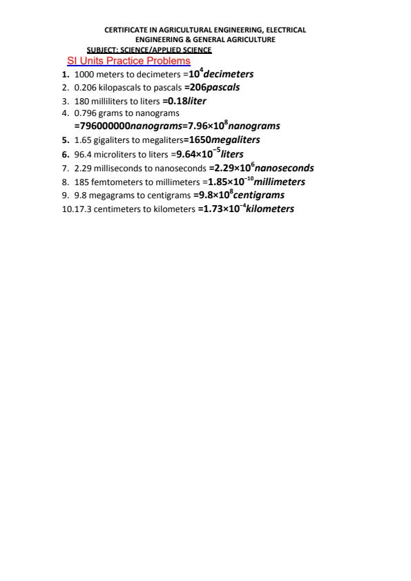 Page 3 – Certificate in Agricultural Engineering Notes on Science/Applied Science – Kenyaplex