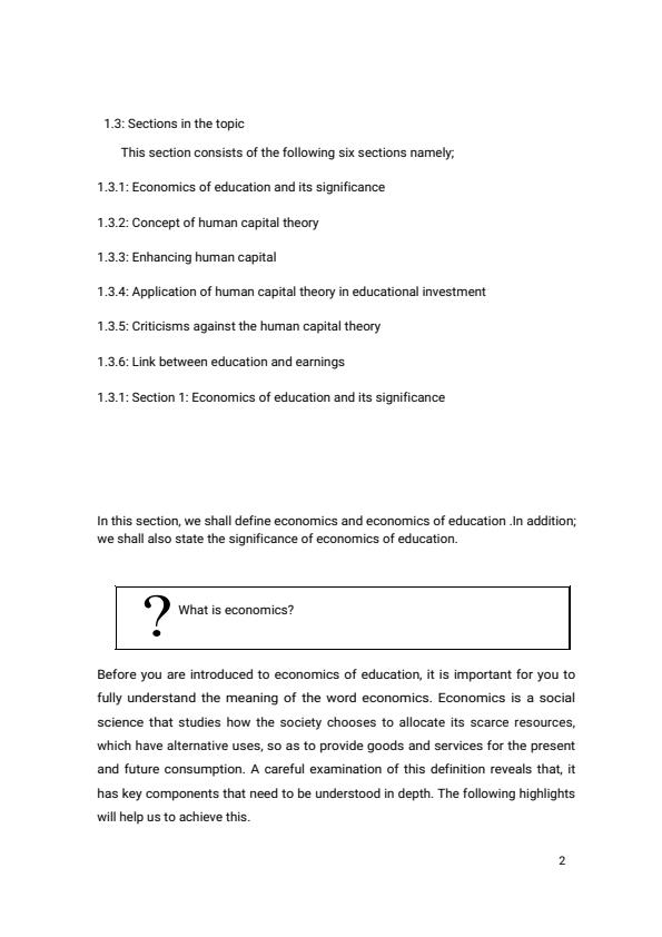 Page 3 – EPM 412: Economics of Education and Education Planning Notes – Kenyaplex