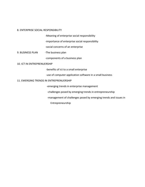 Page 3 – Entrepreneurship Education Notes For Craft Certificate and Diploma Module 1 – Kenyaplex