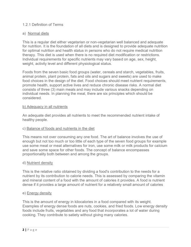 Page 2 – Diploma/Certificate in Nutrition and Dietetics: Demonstrative Techniques Notes – Kenyaplex