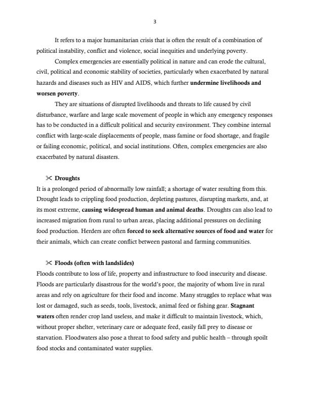 Page 3 – Diploma/Certificate in Nutrition and Dietetics: Nutrition in Emergency Notes – Kenyaplex