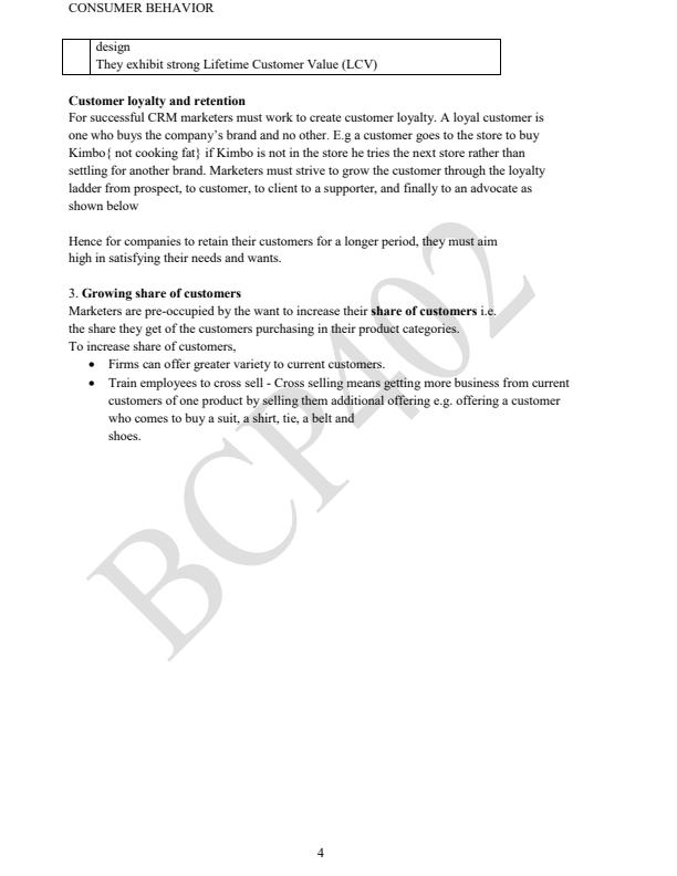Page 4 – BCP 402: Consumer Behavior Notes 4th Year – Kenyaplex