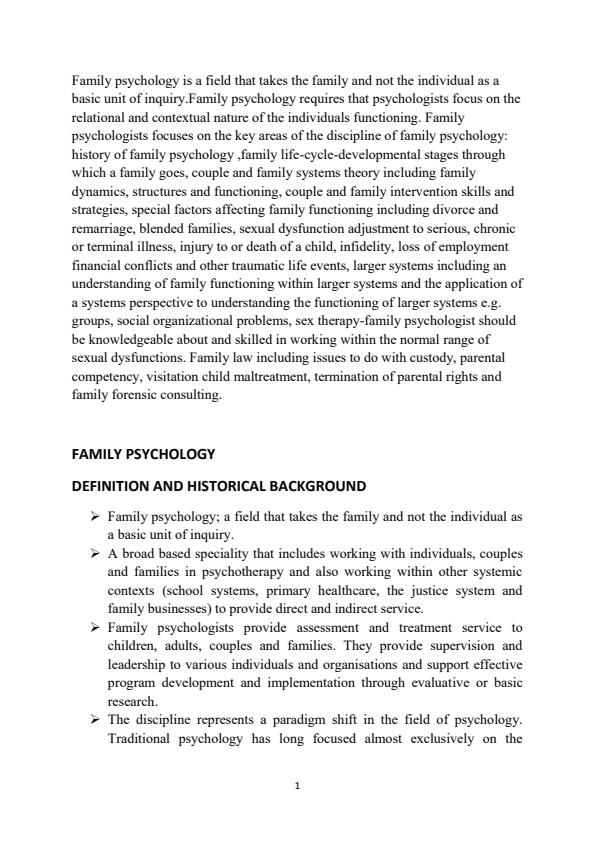 Page 1 – APS 420: Family Psychology Notes – Kenyaplex