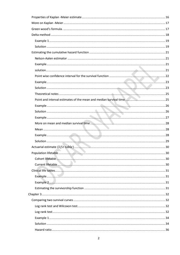 Page 2 – SAC 402: Survival Models Notes – Kenyaplex