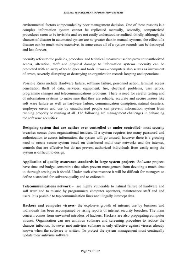 Page 3 – BMS  841: Management Information Systems Notes – Kenyaplex