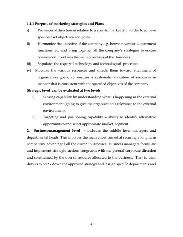 Page 4 – BBA 303 Marketing Strategies and Planning Notes – Kenyaplex