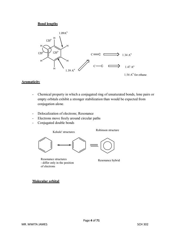 Page 3 – SCH 302: Chemistry of Aromatic Compounds – Kenyaplex