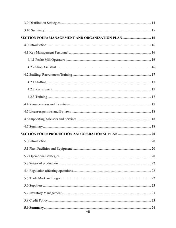 Page 3 – Sample Posho Mill and Cereals Store Business Plan – Kenyaplex