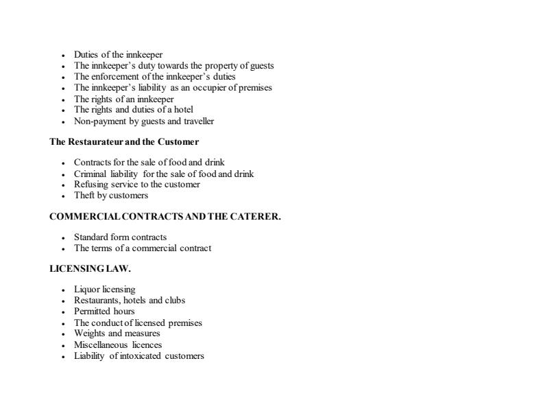 Page 3 – Hotel and Catering Law Notes – Kenyaplex