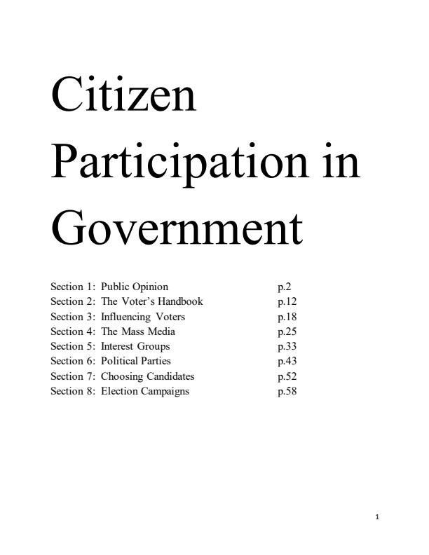 Page 1 – Citizen Participation in Government Notes – Kenyaplex