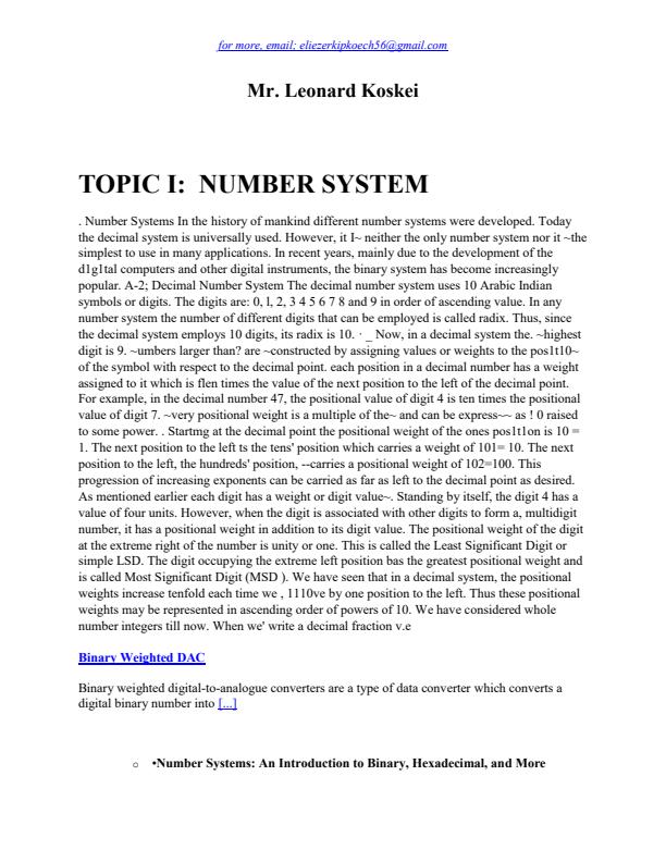 Digital Electronics Notes Diploma in Electrical and Electronic Engineering (Power Option
